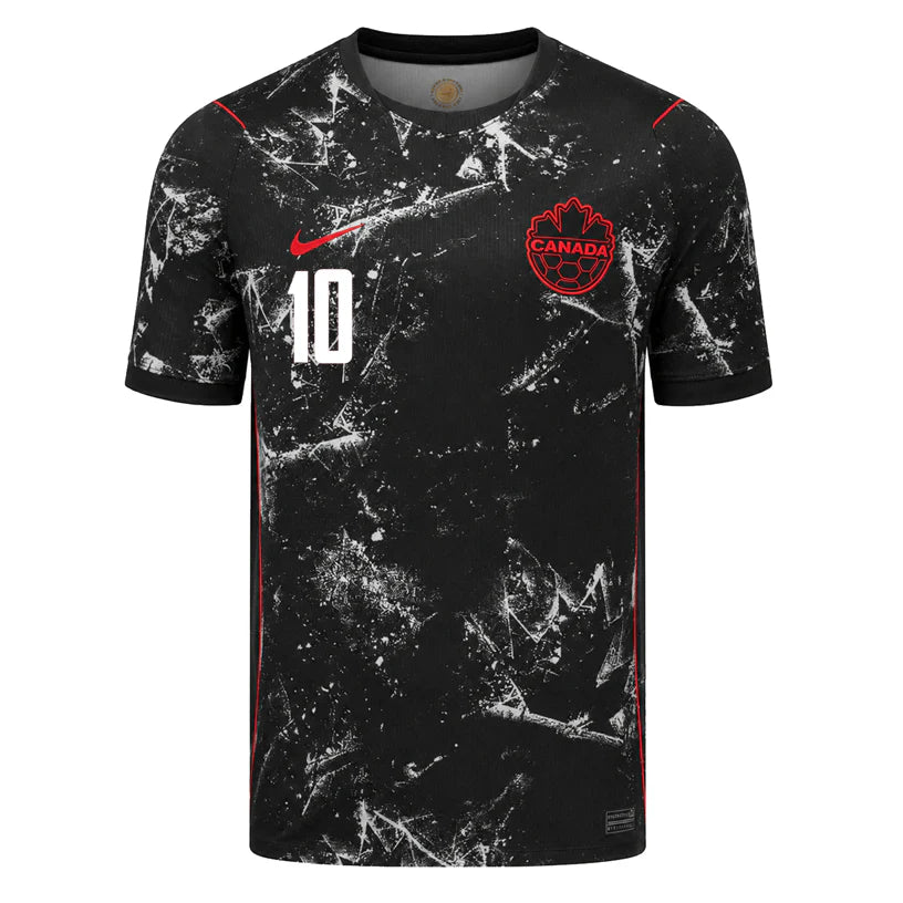 2026 World Cup J.David Canada Soccer Jersey Player Version  Match Version - No.10 Home Red and Away Black