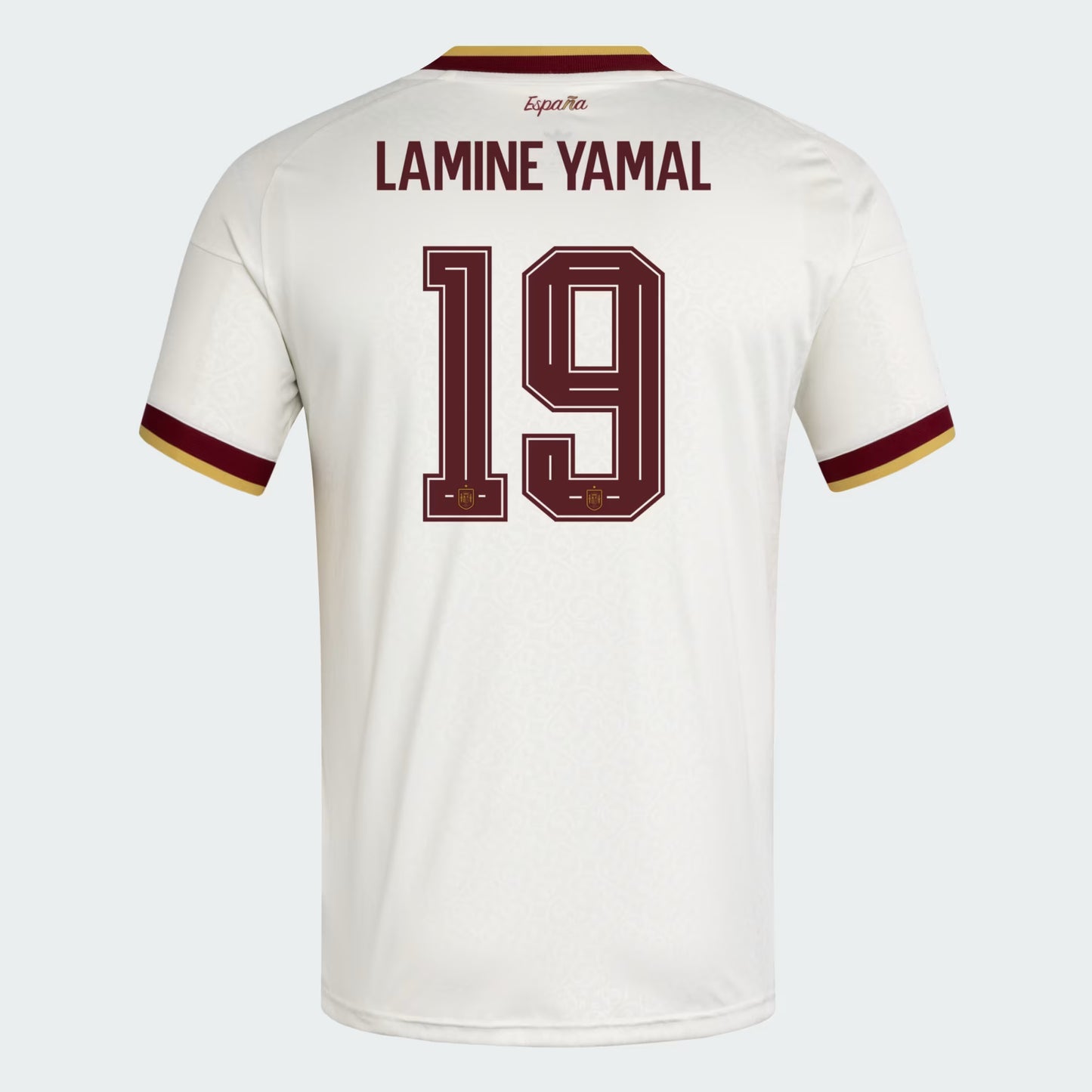 2026 World Cup No.19 Lamine Yamal Spain Home/Away Jersey - Support your team in a heritage-inspired, slim-fit jersey with with rib collar and sewn-on federation badge.