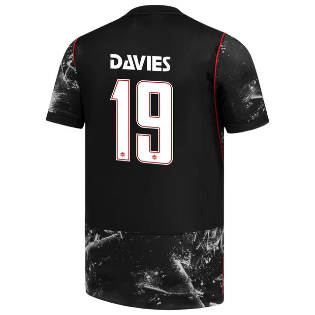 2026 World Cup Davies Canada Soccer Jersey Player Version  Match Version - No.19 Home Red and Away Black