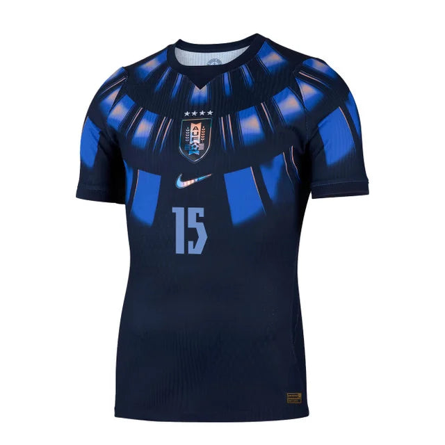 2026 World Cup F.Valverde Uruguay Soccer Jersey Player Version  Match Version - No.15 Home Royal Tint and Away Obsidian