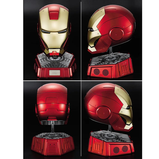 Smart Wearable Iron Man MK7 Helmet – 1:1 Bluetooth Speaker with Quad-Control (Voice/Touch/Remote) & Bilingual Support