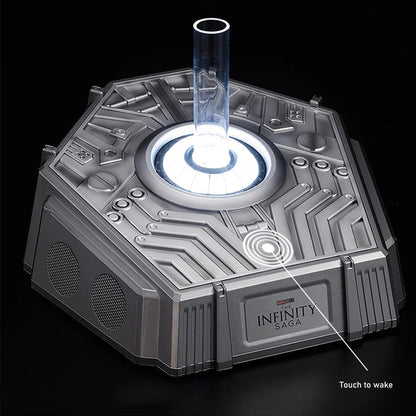 Official Iron Man MK2 Helmet: 1:1 Wearable Bluetooth Speaker with Ring Touch Control, Metallic Finish & Multi-Voice Command