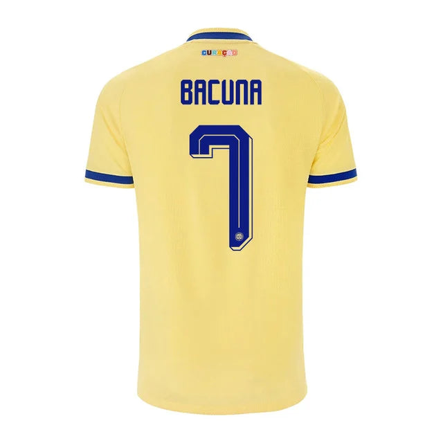 2026 World Cup Bacuna Curaçao Soccer Jersey Player Version  Match Version - No.7 Home Yellow and Away Blue
