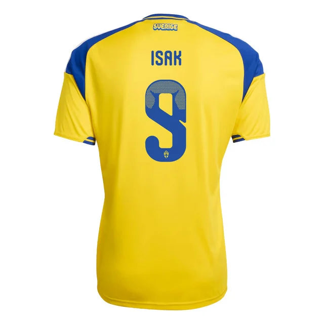 2026 World Cup Isak Sweden Soccer Jersey Player Version  Match Version - No.9 Home Yellow and Away Blue