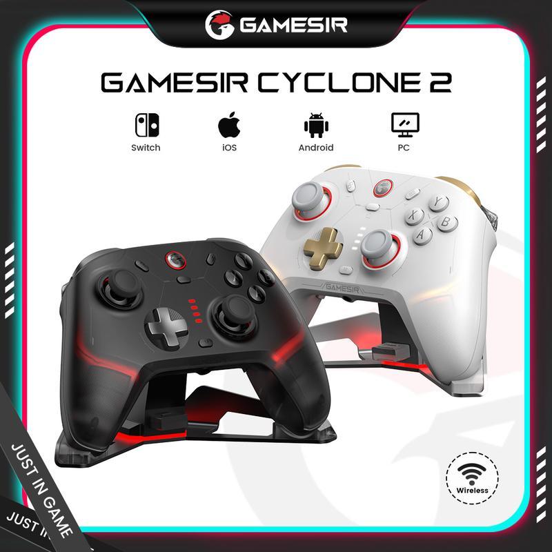 GAMESIR Cyclone 2 Wireless Controller for PC Switch iOS Android with Mag Res TMR Sticks Hall Effect Triggers RGB Lighting 6 Axis Gyro HDMI Connection Universal Joystick Console