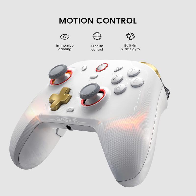 GAMESIR Cyclone 2 Wireless Controller for PC Switch iOS Android with Mag Res TMR Sticks Hall Effect Triggers RGB Lighting 6 Axis Gyro HDMI Connection Universal Joystick Console