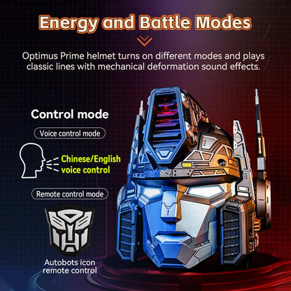 Transformers G1 Optimus Prime Luxury Wearable Helmet – 27 Detachable Armor Panels, Voice Changer & Visual Mechanical Gear System (Deluxe Edition)