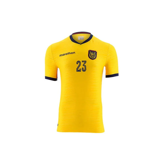 2026 World Cup Caicedo Ecuador Soccer Jersey Player Version  Match Version - No.23 Home Yellow and Away Blue