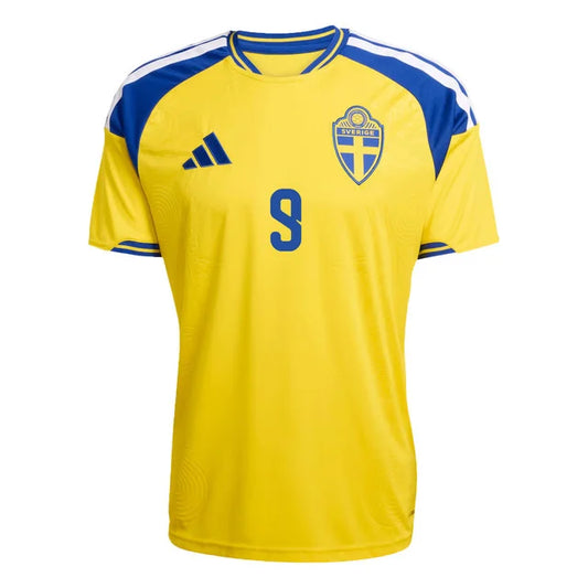 2026 World Cup Isak Sweden Soccer Jersey Player Version  Match Version - No.9 Home Yellow and Away Blue