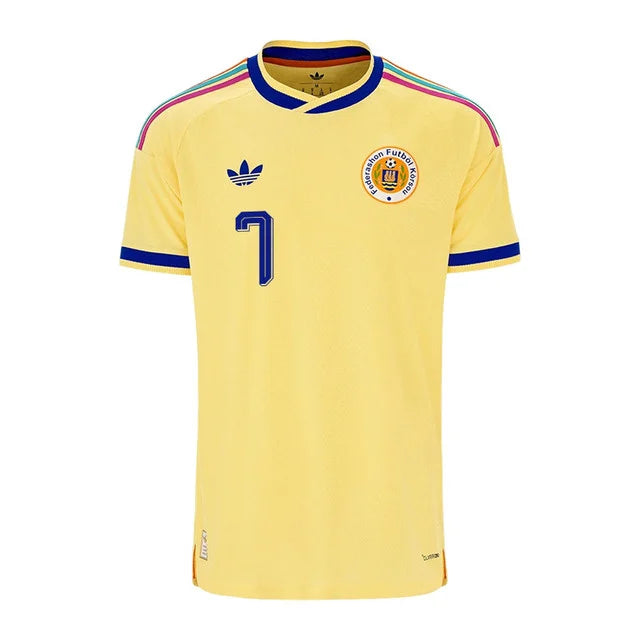 2026 World Cup Bacuna Curaçao Soccer Jersey Player Version  Match Version - No.7 Home Yellow and Away Blue