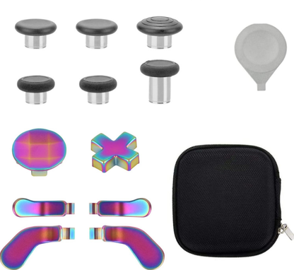 13 in 1 Controller Metal Thumb Sticks for Xbox One Elite Series 2 Controller Accessory Sets, Gaming Accessory Replacement with Metal Mod 6 Swap Joysticks, 4 Paddles, 2 D-Pads, 1 Tool