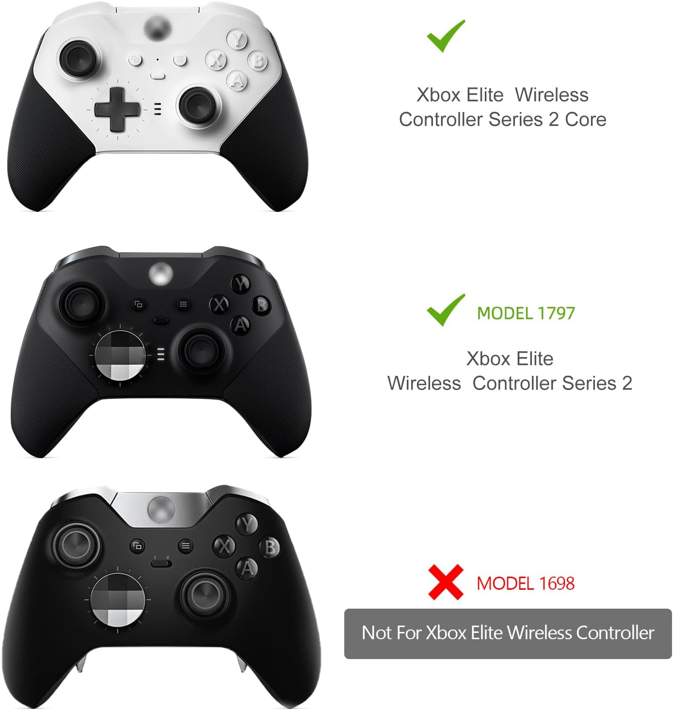 13 in 1 Controller Metal Thumb Sticks for Xbox One Elite Series 2 Controller Accessory Sets, Gaming Accessory Replacement with Metal Mod 6 Swap Joysticks, 4 Paddles, 2 D-Pads, 1 Tool