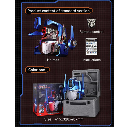 Transformers G1 Optimus Prime Wearable Helmet – 15 Detachable Armor Panels, Voice Changer & Visual Mech Gear System (Standard Edition)