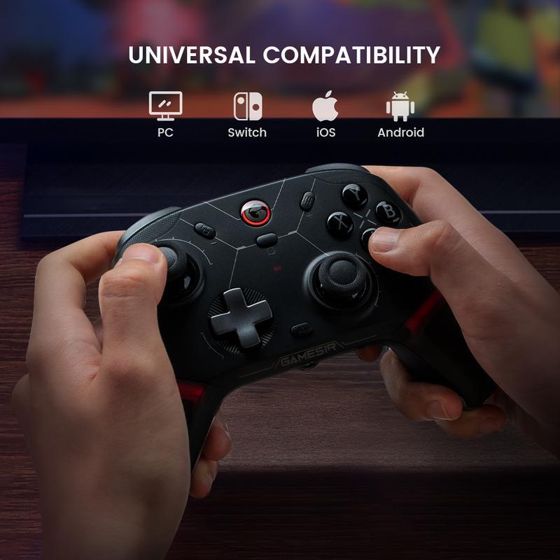 GAMESIR Cyclone 2 Wireless Controller for PC Switch iOS Android with Mag Res TMR Sticks Hall Effect Triggers RGB Lighting 6 Axis Gyro HDMI Connection Universal Joystick Console