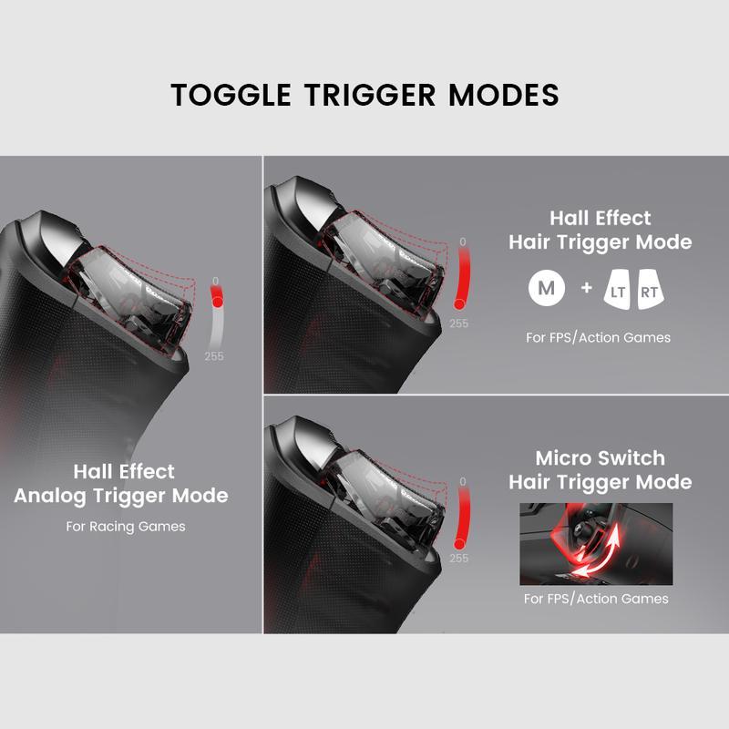 GAMESIR Cyclone 2 Wireless Controller for PC Switch iOS Android with Mag Res TMR Sticks Hall Effect Triggers RGB Lighting 6 Axis Gyro HDMI Connection Universal Joystick Console