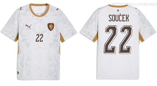 2026 World Cup Soucek Czech Republic Soccer Jersey Player Version  Match Version - No.22 Home Red and Away White