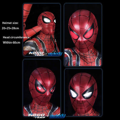 Life-Size Iron Spider-Man Collectible Helmet: Immersive Hardcore Replica with Blinking Eyes, Touch & Remote Control