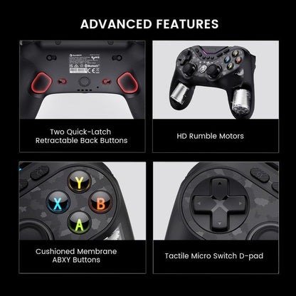 GameSir Tarantula Pro (Not for Xbox) Wireless Controller for PC/Switch/iOS/Android - ABXY Layout Switching, Anti-Drift TMR Sticks, 9 Mappable Buttons, RGB Lighting, 1200mAh Console Smartphone