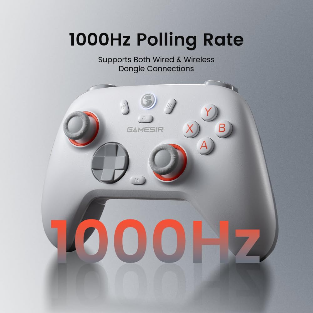 GameSir Nova 2 Lite Wireless PC Controller with Hall Effect Joysticks & Triggers, 2.4G & Wired 1000Hz Polling Rate, Remappable Buttons - Compatible with PC/Switch/Steam/Android