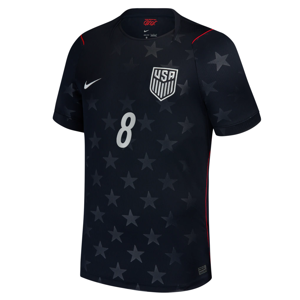 2026 World Cup Weston McKennie USA Soccer Jersey Player Version  Match Version - No. 8 Home Red&White and Away Black