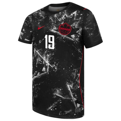 2026 World Cup Davies Canada Soccer Jersey Player Version  Match Version - No.19 Home Red and Away Black