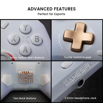 GAMESIR Cyclone 2 Wireless Controller for PC Switch iOS Android with Mag Res TMR Sticks Hall Effect Triggers RGB Lighting 6 Axis Gyro HDMI Connection Universal Joystick Console