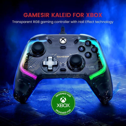 GameSir Kaleid Wired RGB Controller for Xbox Series X|S, Xbox One, Windows 10/11 & Steam Ultimate Anti-Drift Gamepad with Precision Hall Effect Sticks