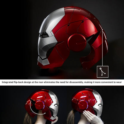 Premium Iron Man MK5 Helmet: 1:1 Wearable Display with Hydro-Brushed Mask, Color-Shifting Lights & Quad-Control System