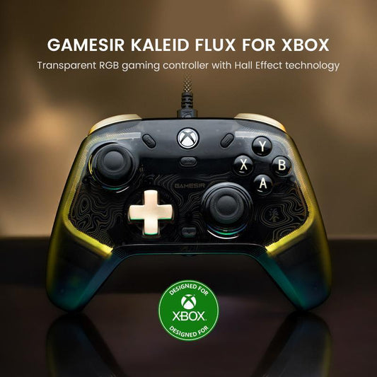 GameSir Kaleid Flux Wired RGB Controller for Xbox Series X|S, Xbox One, Windows 10/11 & Steam, Anti-Drift Gamepad with Precision Hall Effect Sticks Console Smartphone