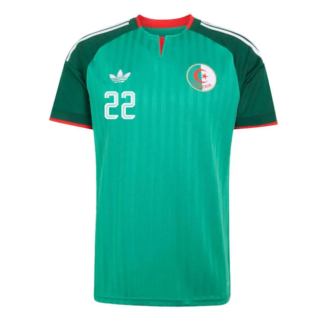 2026 World Cup Ismael Bennacer Algeria Soccer Jersey Player Version  Match Version - No. 22 Home White and Away Green