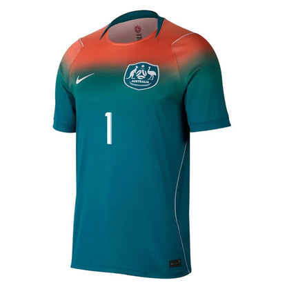 2026 World Cup Mathew Ryan Australia Soccer Jersey Player Version  Match Version - No.1 Home Yellow and Away Green