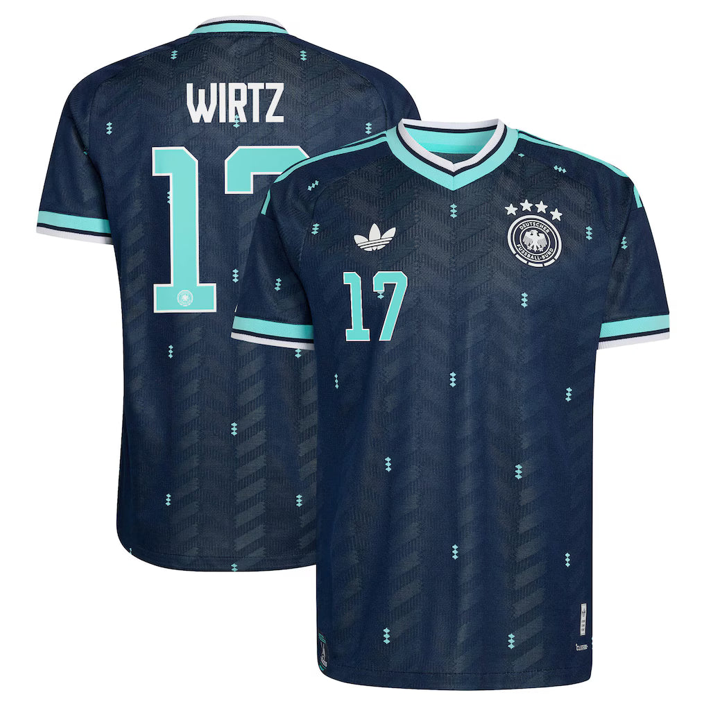 2026 World Cup Wirtz Germany Soccer Jersey Player Version  Match Version - No.17 Home White and Away Blue