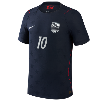 2026 World Cup Christian Pulisic USA Soccer Jersey Player Version  Match Version - No. 10 Home Red&White and Away Black