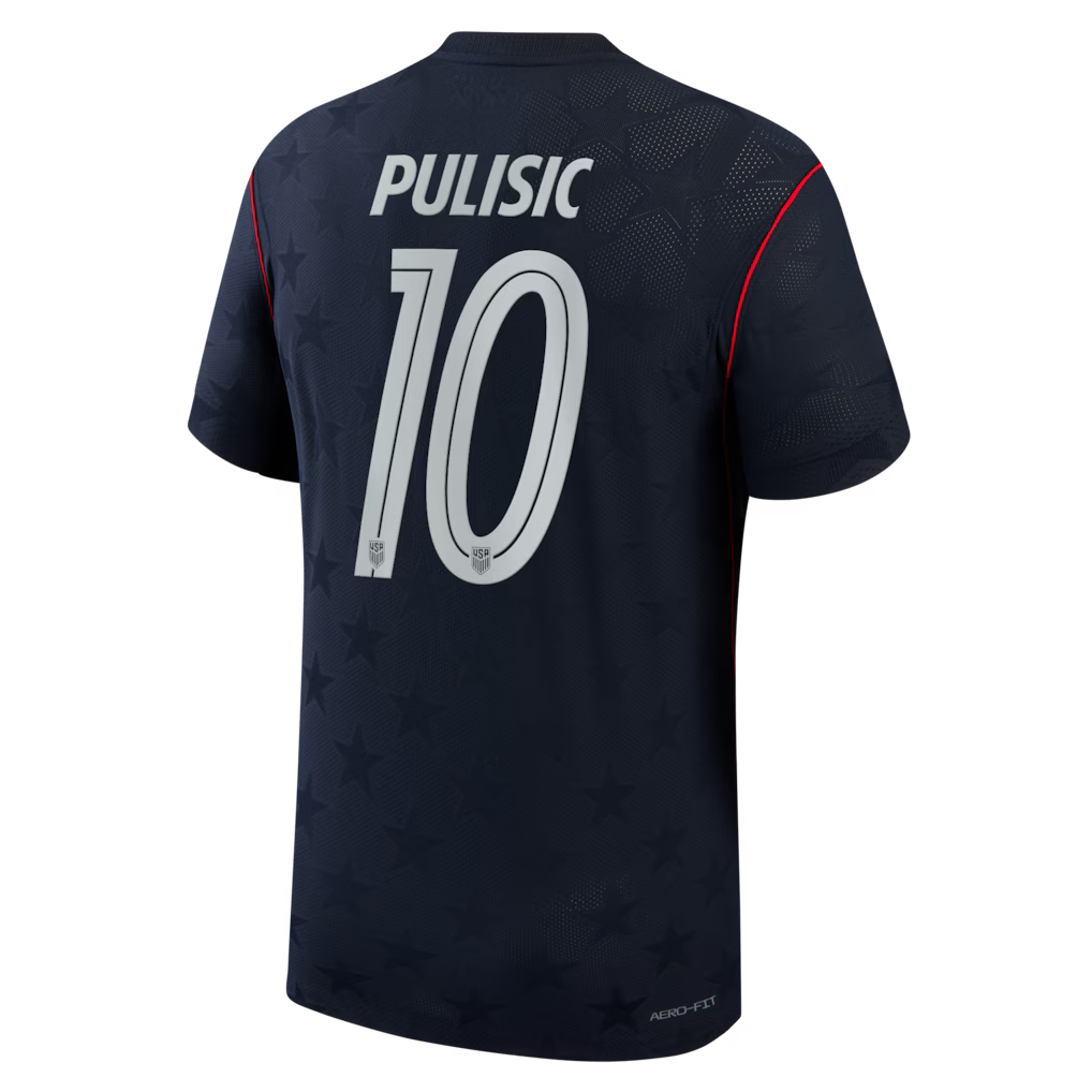 2026 World Cup Christian Pulisic USA Soccer Jersey Player Version  Match Version - No. 10 Home Red&White and Away Black
