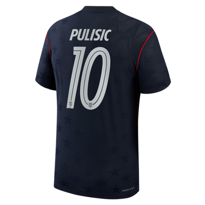 2026 World Cup Christian Pulisic USA Soccer Jersey Player Version  Match Version - No. 10 Home Red&White and Away Black