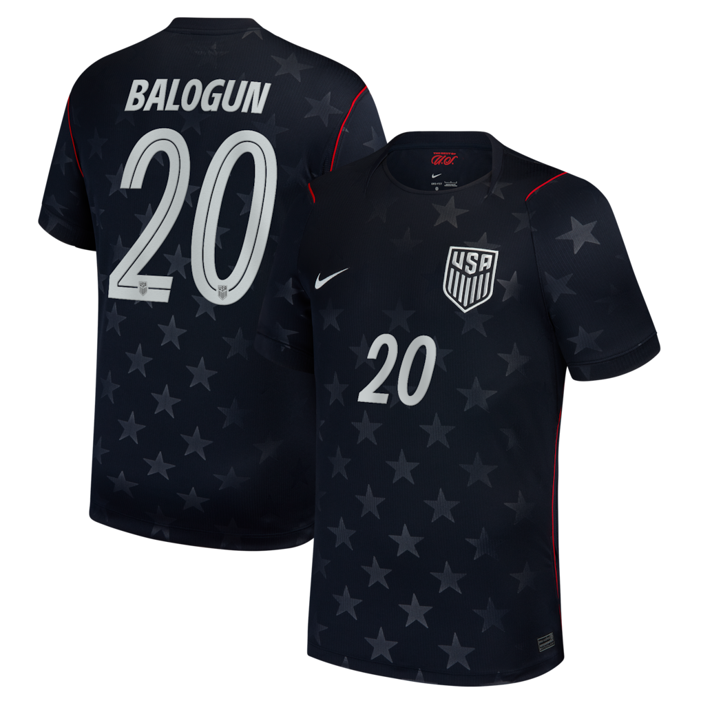 Fralin Balogun Men's USA National Soccer Team 2026 Season No. 20 Jersey - Home White and Away Black