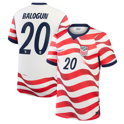 Fralin Balogun Men's USA National Soccer Team 2026 Season No. 20 Jersey - Home White and Away Black