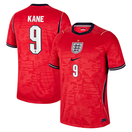 2026 World Cup Kane England Soccer Jersey Player Version  Match Version - No.9 Home White and Away Red