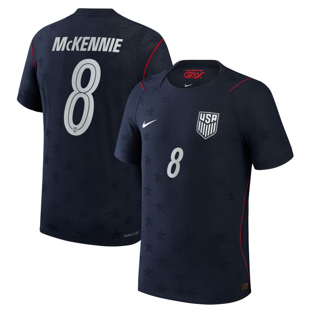 2026 World Cup Weston McKennie USA Soccer Jersey Player Version  Match Version - No. 8 Home Red&White and Away Black