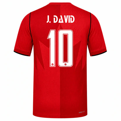 2026 World Cup J.David Canada Soccer Jersey Player Version  Match Version - No.10 Home Red and Away Black