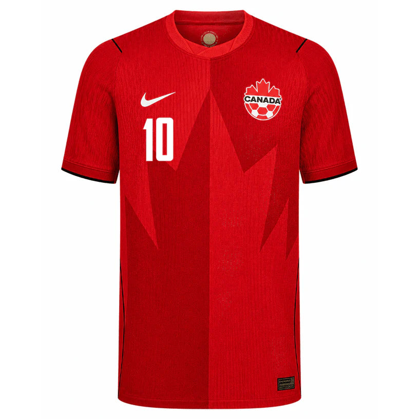 2026 World Cup J.David Canada Soccer Jersey Player Version  Match Version - No.10 Home Red and Away Black