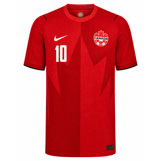 2026 World Cup J.David Canada Soccer Jersey Player Version  Match Version - No.10 Home Red and Away Black
