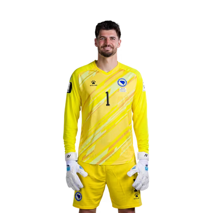 Bosnia and Herzegovina 2026 World Cup Jerseys – Player/Match Version – Goalkeepers: 1 Nikola VASILJ, 12 Mladen JURKAS, 22 Martin ZLOMISLIĆ / golman 1 Nikola VASILJ, 12 Mladen JURKAS, 22 Martin ZLOMISLIĆ
