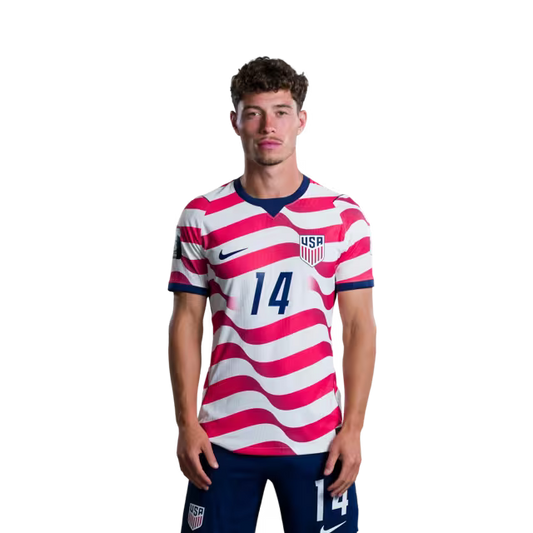 United States National Soccer Team 2026 FIFA World Cup Jersey (Player Version and Match Version) – Midfielders: No. 14 Sebastian BERHALTER, No. 15 Cristian ROLDAN,No. 17 Malik TILLMAN