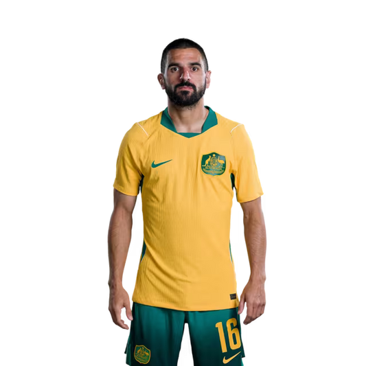 Australia National Soccer Team 2026 FIFA World Cup Jerseys (Player Version and Match Version) – Defenders: #16 Aziz BEHICH,#19 Harry SOUTTAR, #21 Cameron BURGESS, #25 Lucas HERRINGTON