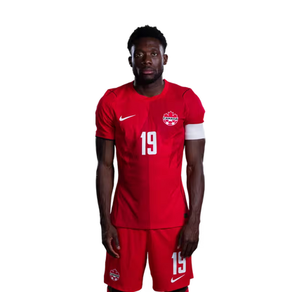 Canada National Soccer Team 2026 FIFA World Cup Jerseys (Player Version and Match Version) – Defenders: #19 Alphonso DAVIES, #22 Richie LARYEA, #23 Niko SIGUR