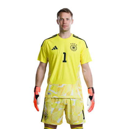 Trikot der deutschen Fußballnationalmannschaft 2026 für die Weltmeisterschaft (Spielerversion/Spielversion) – Torhüter: Nr. 1 Manuel NEUER, Nr. 12 Oliver Baumann, Nr. 21 Alexander NÜBEL