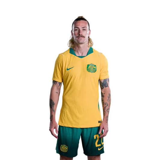 Australia National Soccer Team 2026 FIFA World Cup Jerseys (Player Version and Match Version) – Midfielders: #22 Jackson IRVINE,#24 Paul OKON-ENGSTLER