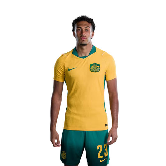 Australia National Soccer Team 2026 FIFA World Cup Jerseys (Player Version and Match Version) – Forwards: #23 Nishan VELUPILLAY,#26 Tete YENGI
