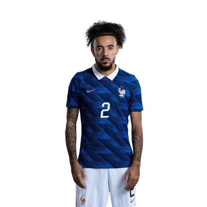 France National Football Team 2026 World Cup Jersey (Player Version/Match Version) — Defenders: No. 2 Malo Gusto, No. 3 Lucas Digne, No. 4 Dayot Upamecano / Défenseurs : n° 2 Malo Gusto, n° 3 Lucas Digne, n° 4 Dayot Upamecano